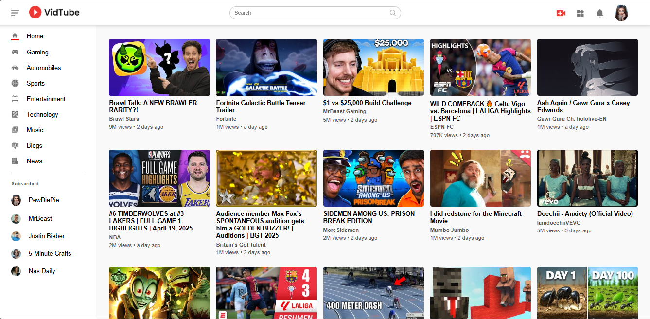 YouTube Clone